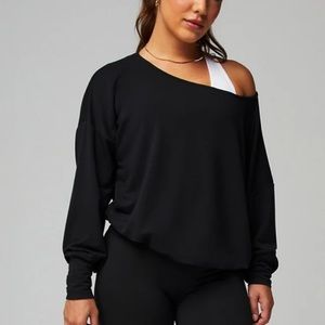 NWT & In bag. XL black relaxed neck sweater/sweatshirt